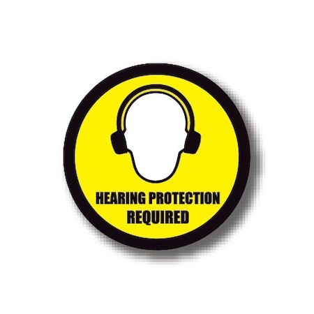 Ergomat 24in CIRCLE SIGNS - Hearing Protection Required DSV-SIGN 576 #0130 -UEN